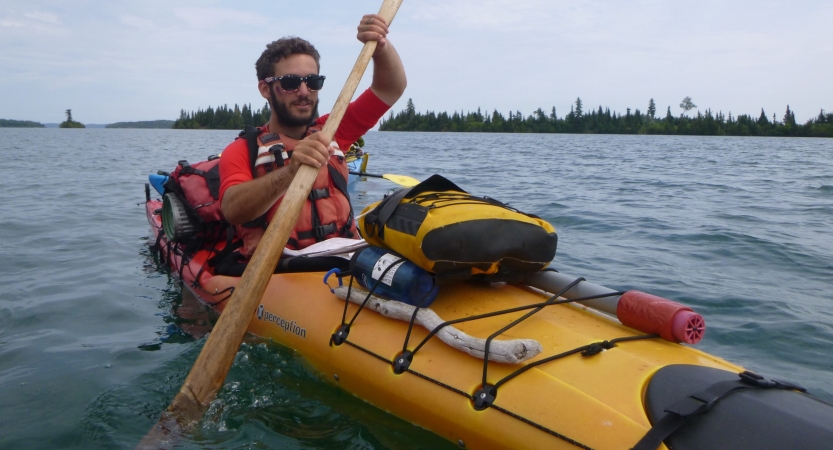 gap year kayaking trip on lake superior for young adults